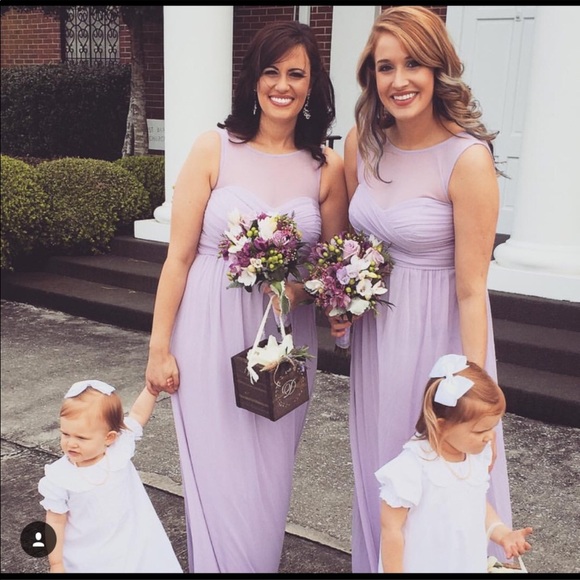 david's bridal lilac bridesmaid dress